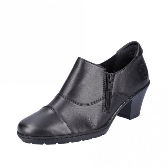 Rieker 57173-02 Ladies Black Zip Shoe