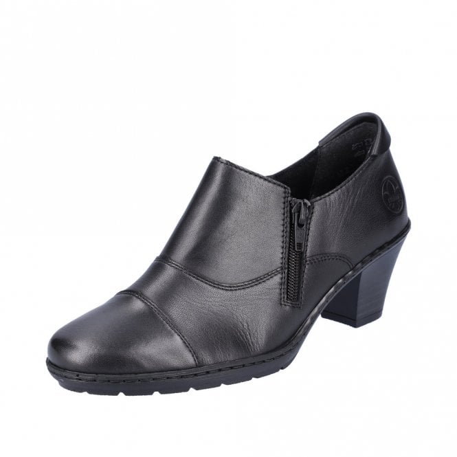 Rieker 57173-02 Ladies Black Zip Shoe