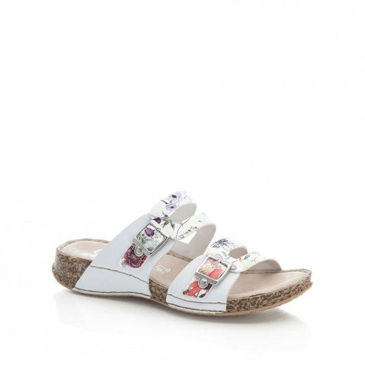 Rieker Ladies Floral Multi-Coloured Slip On Sandals 61195-90