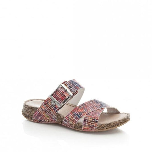 Rieker Ladies Multi-Coloured Slip On Sandals 61198-90