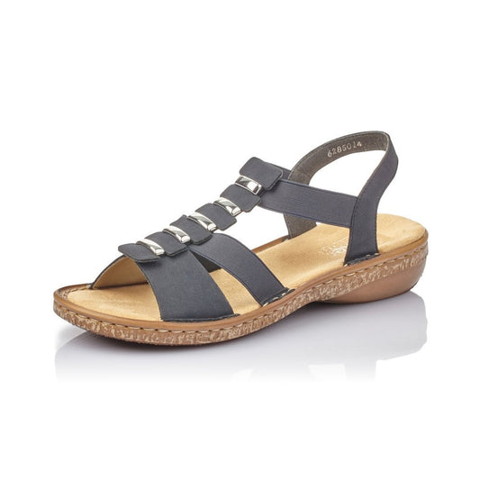 Rieker 62850-14 Ladies Blue Sandal