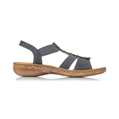 Rieker 62850-14 Ladies Blue Sandal