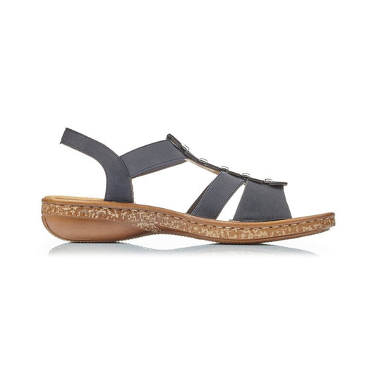 Rieker 62850-14 Ladies Blue Sandal