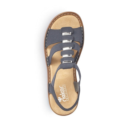 Rieker 62850-14 Ladies Blue Sandal