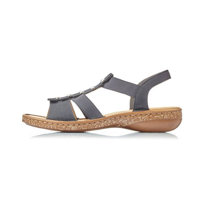 Rieker 62850-14 Ladies Blue Sandal