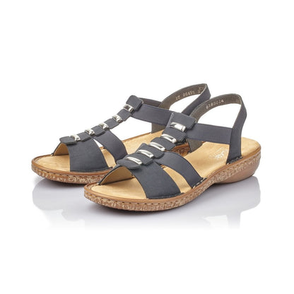 Rieker 62850-14 Ladies Blue Sandal