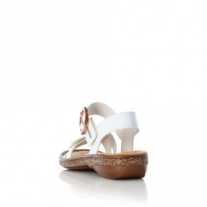 Rieker 628Z3-80 Ladies White Sandal