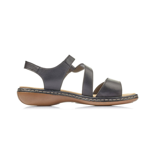 Rieker 659C7-00 Black Ladies Sandal