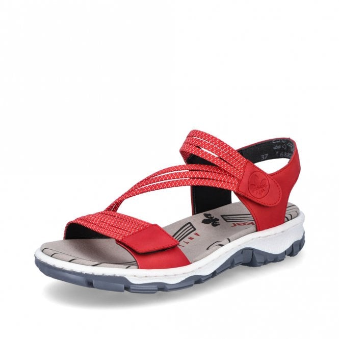 Rieker 68871-33 Red Vecro Ladies Sandal