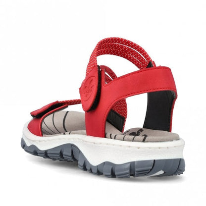 Rieker 68871-33 Red Vecro Ladies Sandal