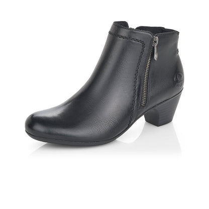 Rieker Ladies Black Ankle Boot 70551-00