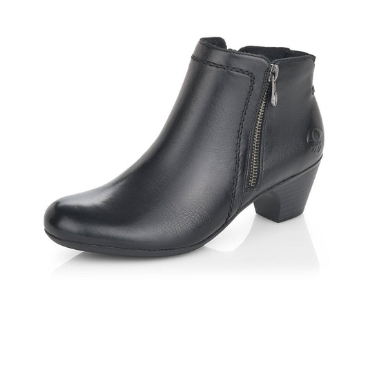 Rieker Ladies Black Ankle Boot 70551-00