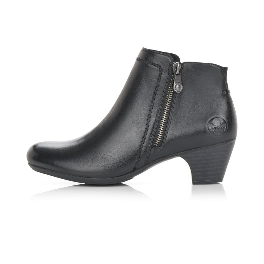 Rieker Ladies Black Ankle Boot 70551-00