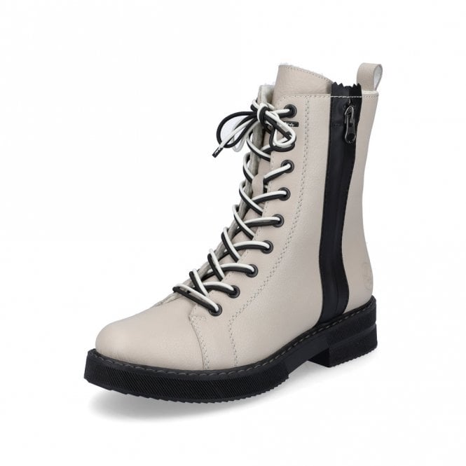 Rieker 72016-60 Beige Zipper Boot