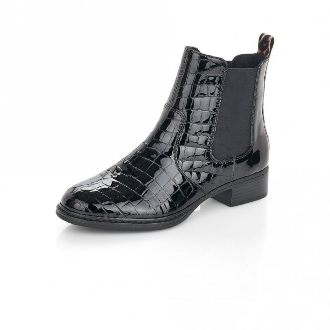 Rieker Ladies Black Ankle Boots 73494-00