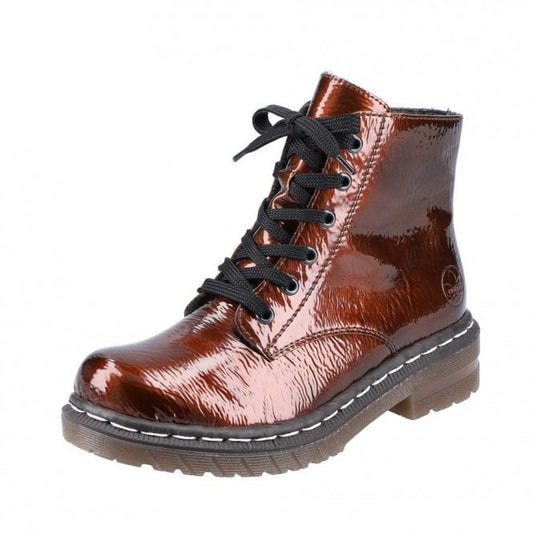 Rieker Ladies Flame II Ankle Boots in Bronze 76240-25