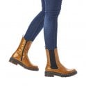 Rieker Ladies Yellow Patent Boots 76280-68