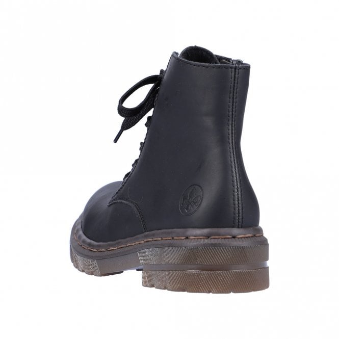 Rieker 78240-00 Ladies Black Ankle Boots