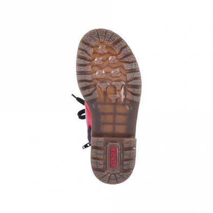 Rieker 78240-33 Ladies Red Patent Ankle Boots