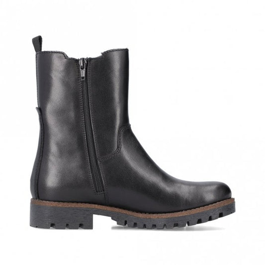 Rieker 78580-00 Ladies Black Ankle Boot
