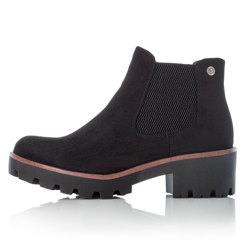 Rieker Ladies Black Ankle Boots 99284-00