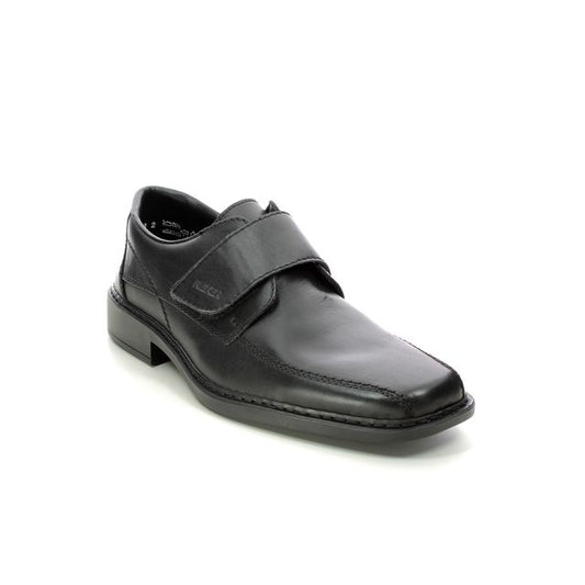 Rieker B0853-00 Mens Wide Fit Black Velcro Shoe