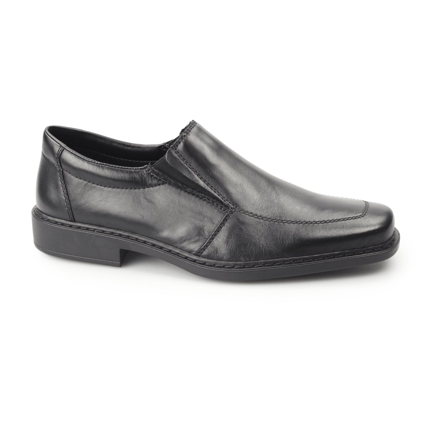Rieker B8073-00 Mens Black Slip on Wide Fit