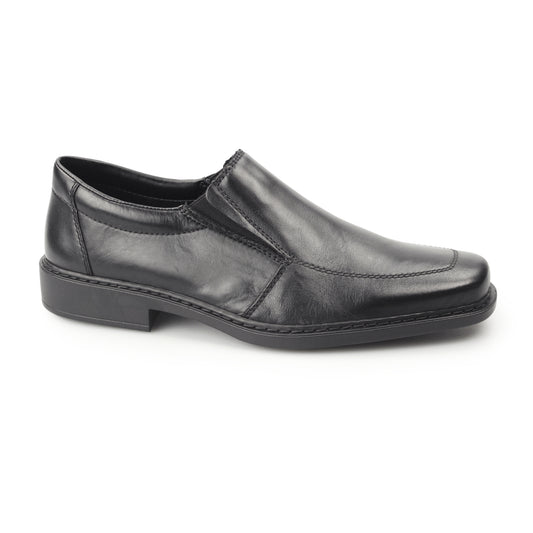 Rieker B8073-00 Mens Black Slip on Wide Fit