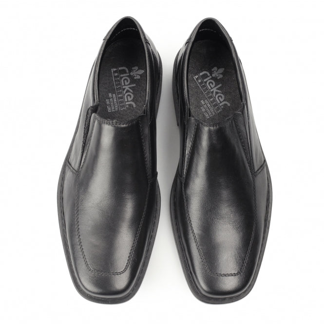 Rieker B8073-00 Mens Black Slip on Wide Fit