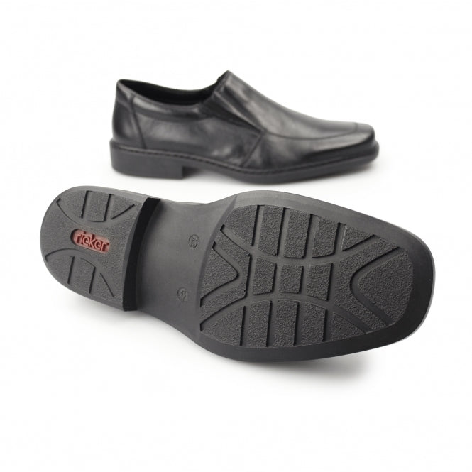 Rieker B8073-00 Mens Black Slip on Wide Fit