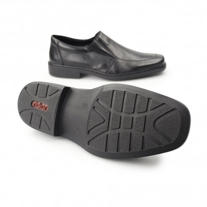 Rieker B8073-00 Mens Black Slip on Wide Fit