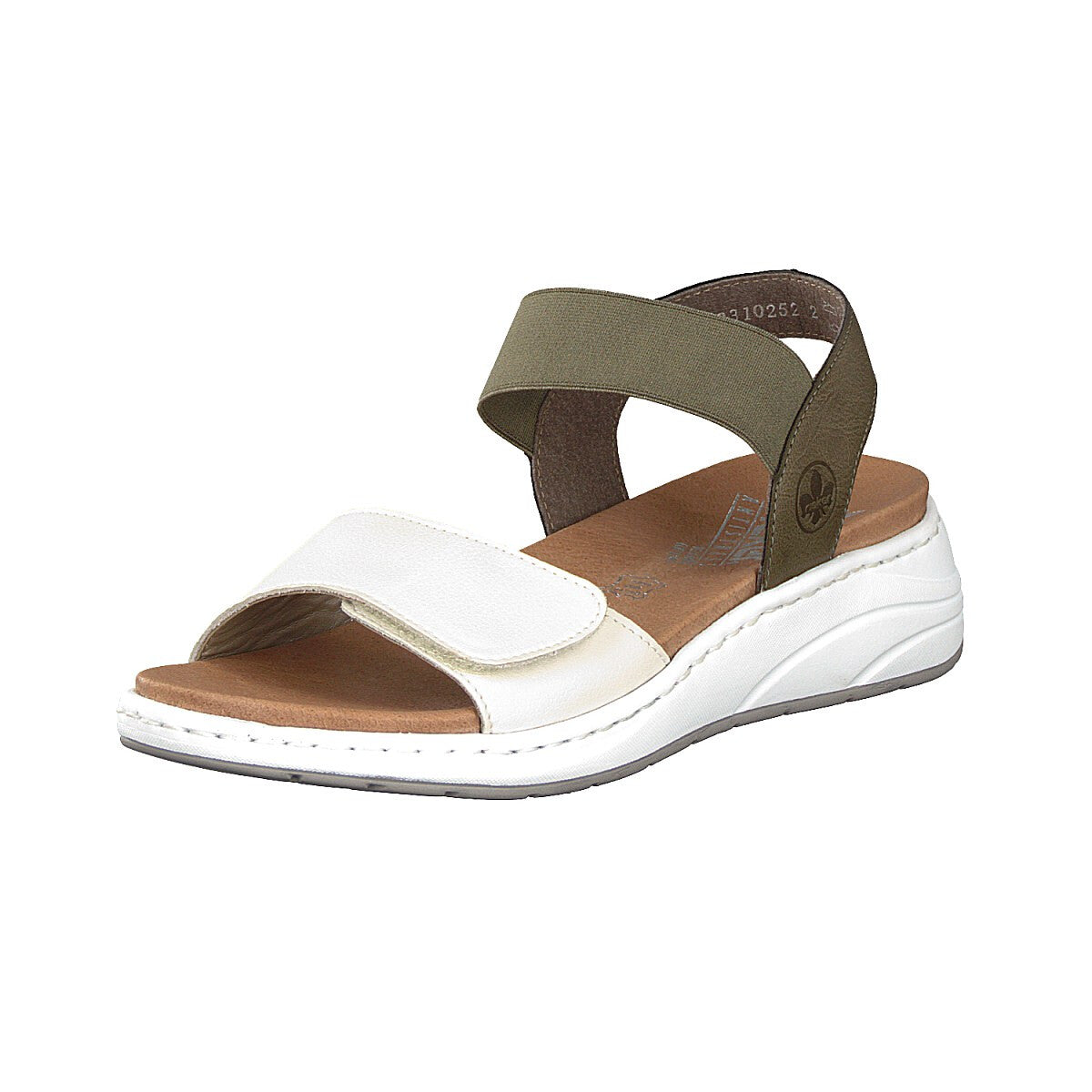 Rieker Ladies 64300-54 White Combi Sandal