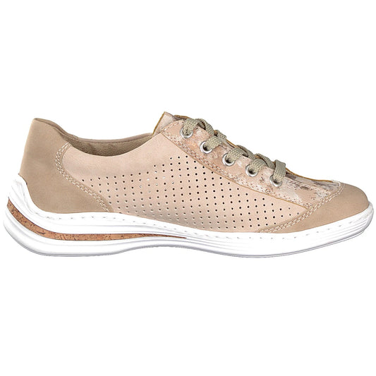 Rieker Ladies M35G6-31 Rose Lace-Up Trainer