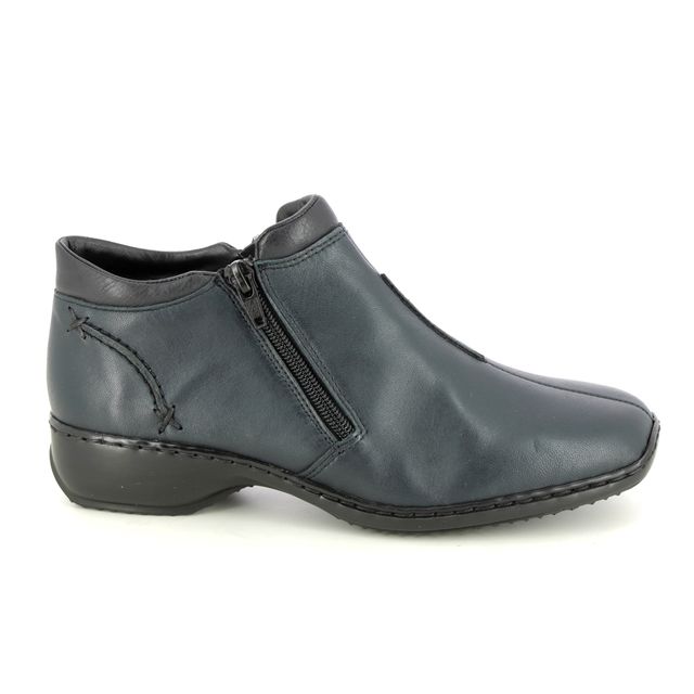 Rieker L3882-15 Ladies Zip Ankle Boot Ocean