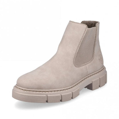 Rieker M3854-62 Ladies Beige Chelsea Boot
