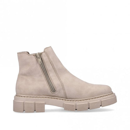 Rieker M3854-62 Ladies Beige Chelsea Boot