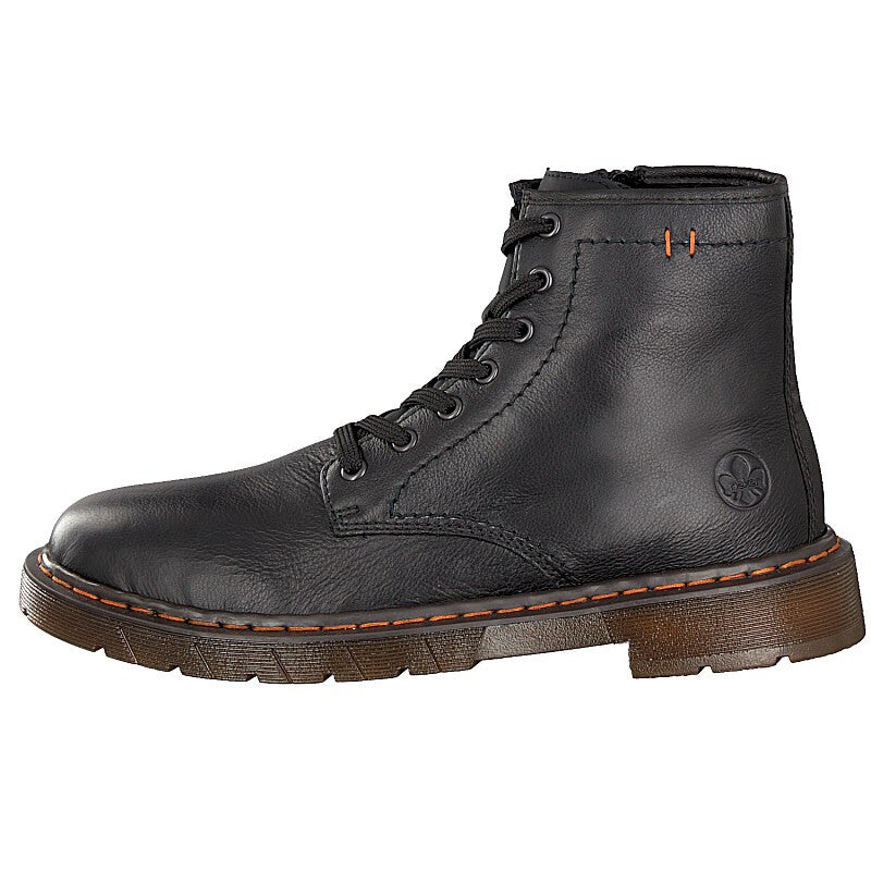 Rieker Mens Black Lace Up Boots 32601-01