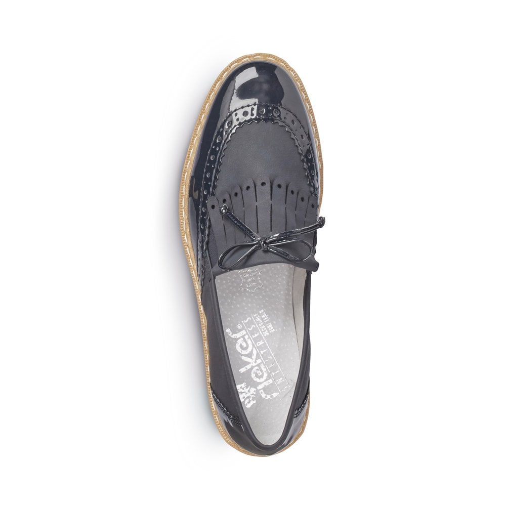 Rieker Ladies Blue Slip On Shoes N0273-14