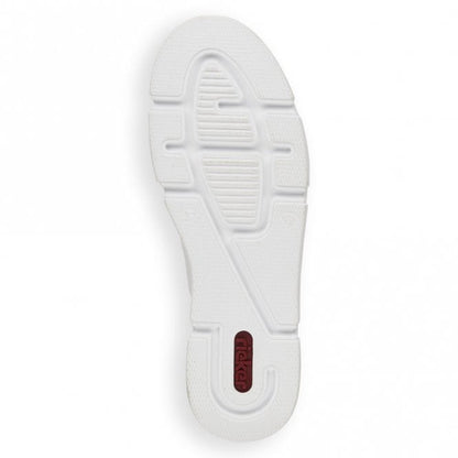 Rieker Ladies N5932-80 White Leather Trainer