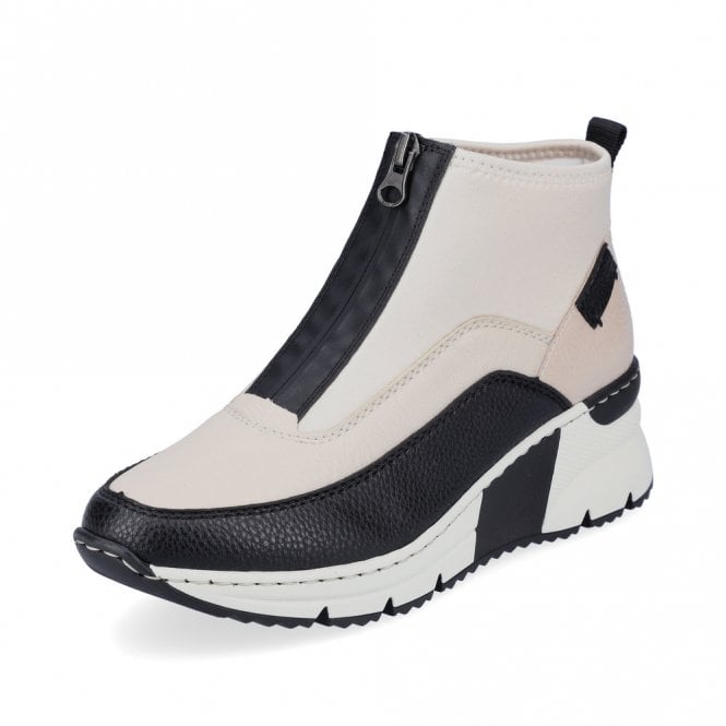 Rieker N6352-60 Ladies Beige Wedge Ankle boot