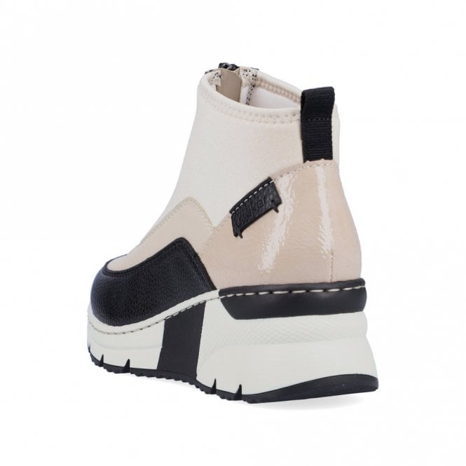 Rieker N6352-60 Ladies Beige Wedge Ankle boot