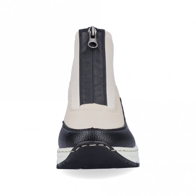 Rieker N6352-60 Ladies Beige Wedge Ankle boot