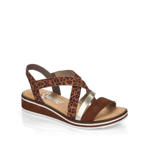 Rieker Ladies V3663-24 Brown Sandal