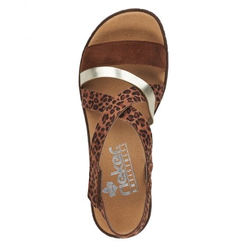 Rieker Ladies V3663-24 Brown Sandal