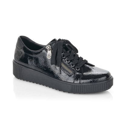 Rieker M6404-00 Ladies Black Casual Trainers