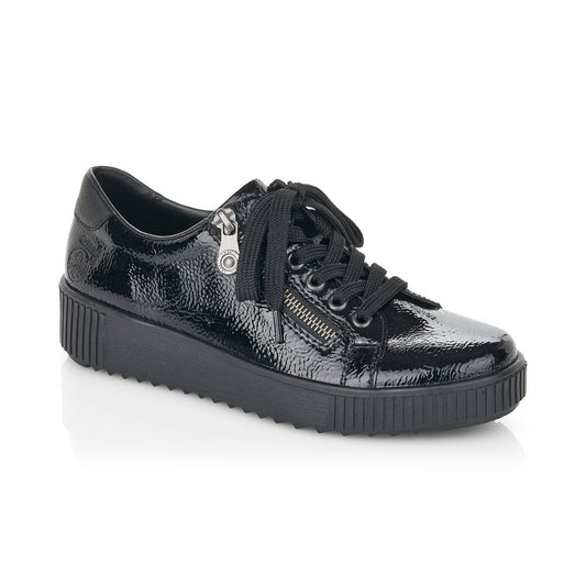 Rieker M6404-00 Ladies Black Casual Trainers