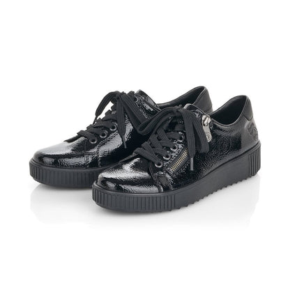 Rieker M6404-00 Ladies Black Casual Trainers