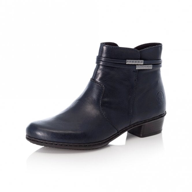 Rieker Y7081-14  Ladies Navy Ankle Boot