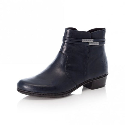 Rieker Y7081-14  Ladies Navy Ankle Boot