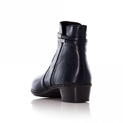 Rieker Y7081-14  Ladies Navy Ankle Boot